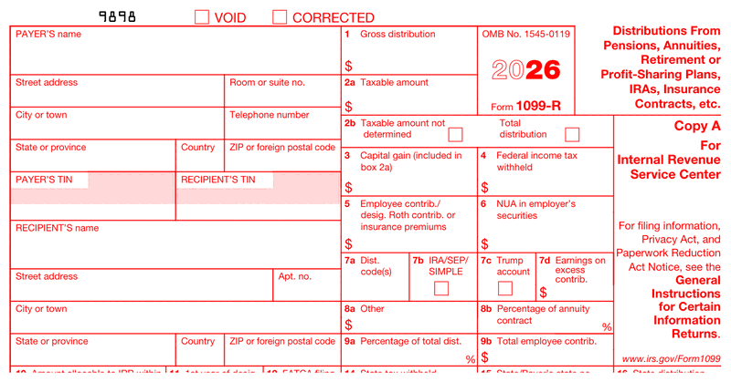 Form 1099-R preview