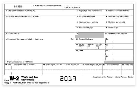 a blank template of w2 form