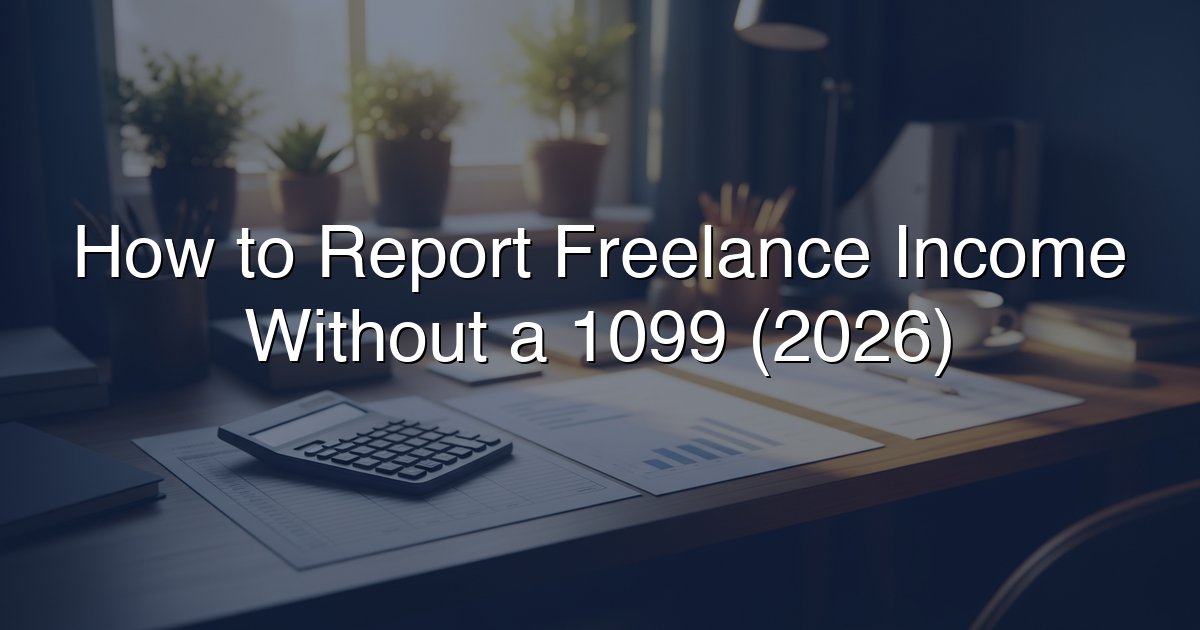 How To Report Freelance Income Without a 1099 (2026)