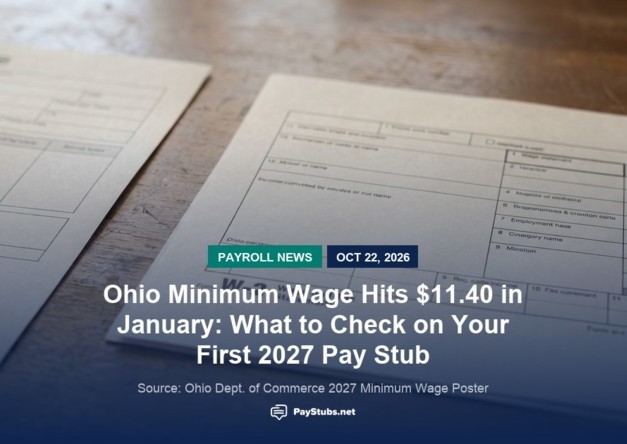 Ohio Minimum Wage Hits $11.40 in January: What to Check on Your First ...