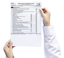 Filling in a Form 1040 Schedule 1