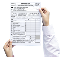 Filling in a Form 1040 Schedule E