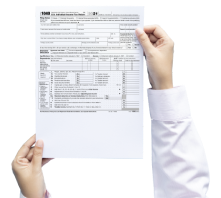 Filling in a Form 1040